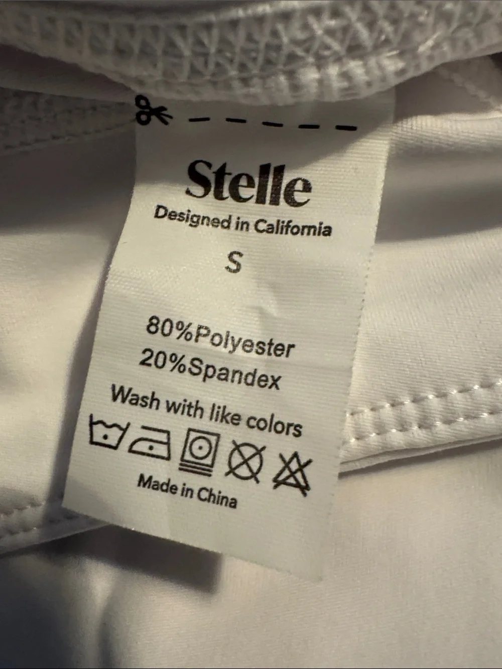 Stelle White Active Skort with Built-In Shorts